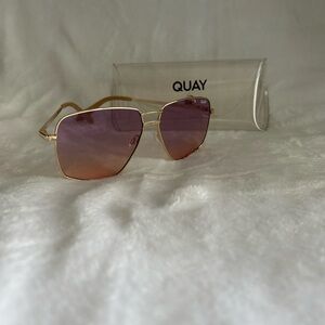 Quay “Next Please” gold frame sunglasses